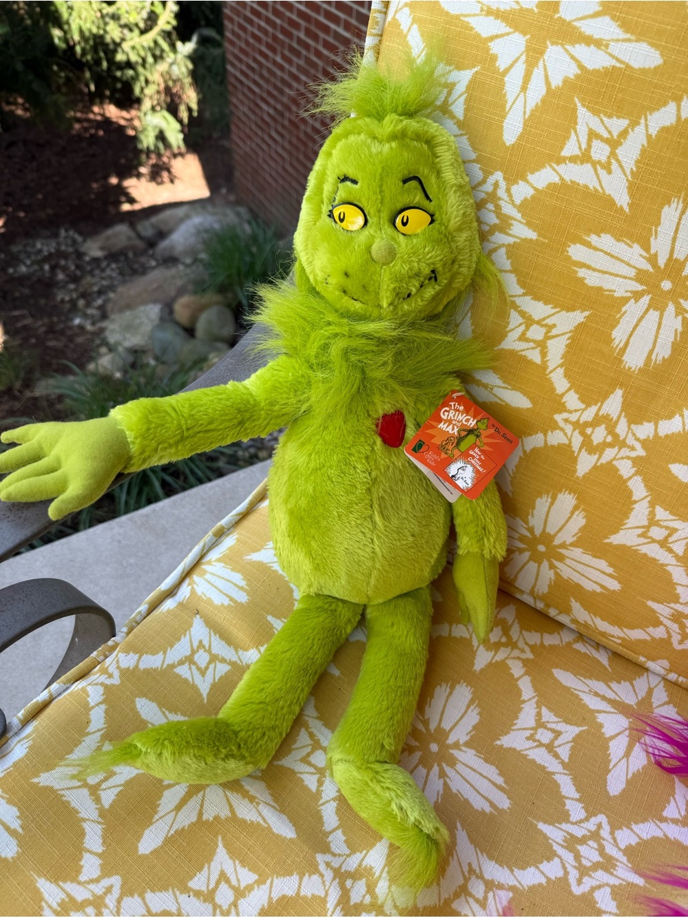Licensed Grinch Plush Toy - Bright Green Character NWT